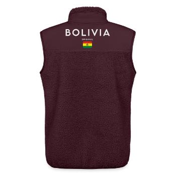 Bolivianische Flagge, Bolivianischer Stolz - Unisex Sherpaweste von Stanley/Stella - Maroon - Hinten - AI Model Male 178 light (178cm)