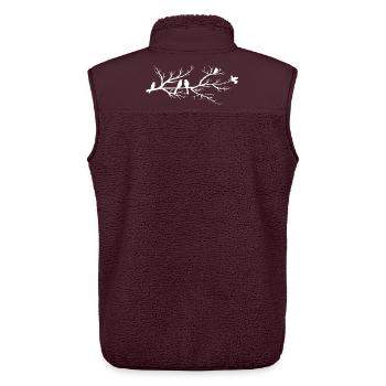 Weiße Vögel auf dem Ast - Unisex Sherpaweste von Stanley/Stella - Maroon - Hinten - AI Model Male 178 light (178cm)