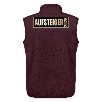 Aufsteiger 2026 Aufstieg - Unisex Sherpaweste von Stanley/Stella - Maroon - Hinten - AI Model Male 178 light (178cm)