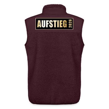 Aufsteiger 2026 Aufstieg - Unisex Sherpaweste von Stanley/Stella - Maroon - Hinten - AI Model Male 178 light (178cm)