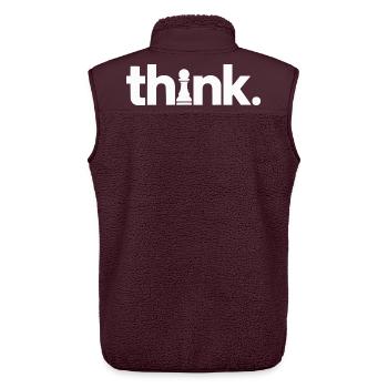 Schach Think - Unisex Sherpaweste von Stanley/Stella - Maroon - Hinten - AI Model Male 178 light (178cm)