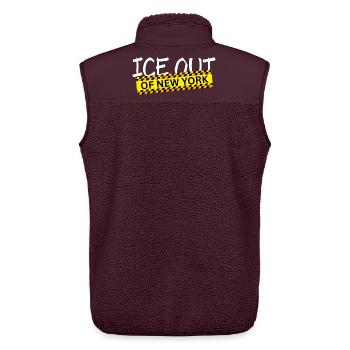 Out of New York - Unisex Sherpa Gilet by Stanley/Stella - maroon - Back - AI Model Male 178 light (178cm)