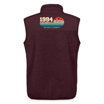 31st Birthday 1994 Vintage 1994 Retro Sunset - Unisex Sherpa Gilet by Stanley/Stella - maroon - Back - AI Model Male 178 light (178cm)