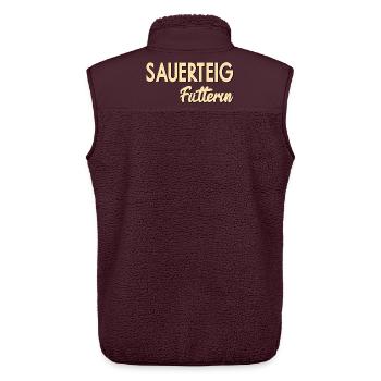 SAUERTEIG, BROT BACKEN - Unisex Sherpaweste von Stanley/Stella - Maroon - Hinten - AI Model Male 178 light (178cm)