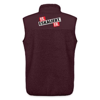 Es Eskaliert Eh - Unisex Sherpaweste von Stanley/Stella - Maroon - Hinten - AI Model Male 178 light (178cm)