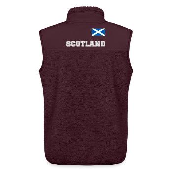 Schottland Trikot Look - SCOTLAND mit Flagge Fahne - Unisex Sherpaweste von Stanley/Stella - Maroon - Hinten - AI Model Male 178 light (178cm)