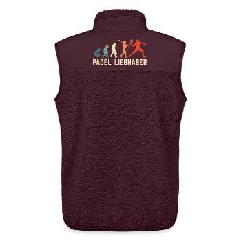 PADEL LOVERS Padel Hobby Padel Sports Funny - Unisex Sherpa Gilet by Stanley/Stella - maroon - Back - AI Model Male 178 light (178cm)