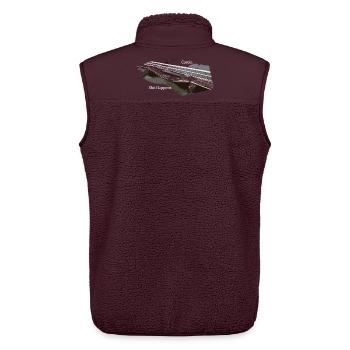Brückeneinsturz Carola - Unisex Sherpaweste von Stanley/Stella - Maroon - Hinten - AI Model Male 178 light (178cm)