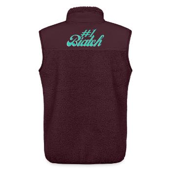 #1 Biatch [Türkis] - Unisex Sherpaweste von Stanley/Stella - Maroon - Hinten - AI Model Male 178 light (178cm)