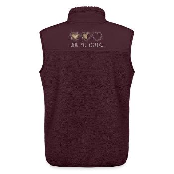 Nur mal kosten – Plätzchen Kekse Weihnachten Süß - Unisex Sherpaweste von Stanley/Stella - Maroon - Hinten - AI Model Male 178 light (178cm)