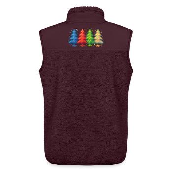 Pixelwald Weihnachtsbaum gaming - Unisex Sherpaweste von Stanley/Stella - Maroon - Hinten - AI Model Male 178 light (178cm)