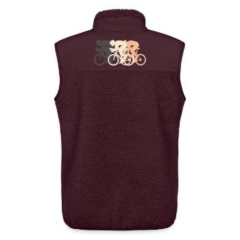 Vélo de route Vélo Vélo Sport Vélo VTT - Veste sans manches sherpa unisexe Stanley/Stella - maroon - Dos - AI Model Male 178 light (178cm)