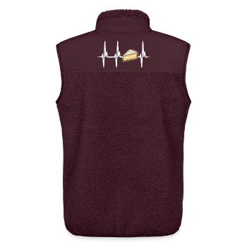 Ich liebe Brie Käse - Unisex Sherpaweste von Stanley/Stella - Maroon - Hinten - AI Model Male 178 light (178cm)