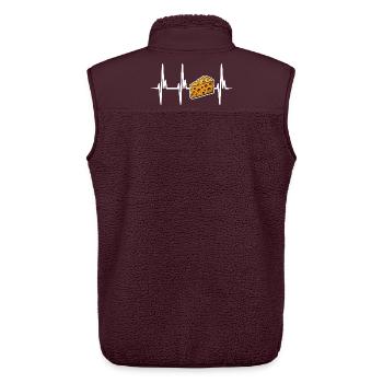 Ich liebe Käse - Unisex Sherpaweste von Stanley/Stella - Maroon - Hinten - AI Model Male 178 light (178cm)