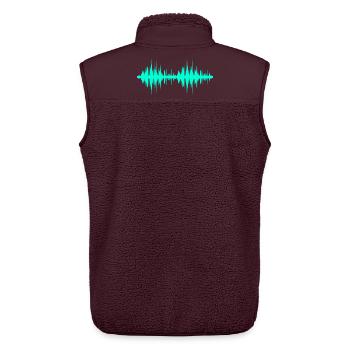 Techno Bass - Unisex Sherpaweste von Stanley/Stella - Maroon - Hinten - AI Model Male 178 light (178cm)