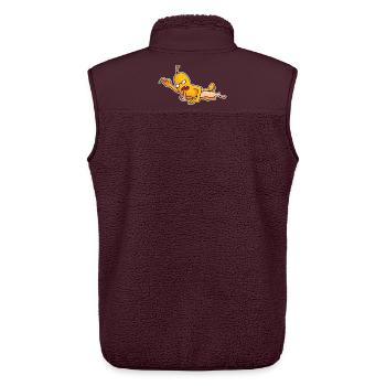 Zombie-Banane - Unisex Sherpaweste von Stanley/Stella - Maroon - Hinten - AI Model Male 178 light (178cm)