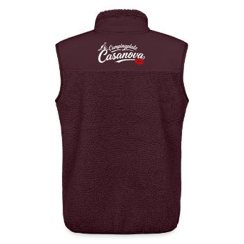 Campingplatz Casanova - Unisex Sherpaweste von Stanley/Stella - Maroon - Hinten - AI Model Male 178 light (178cm)