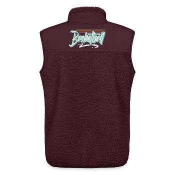 Basketball - Unisex Sherpa Gilet by Stanley/Stella - maroon - Back - AI Model Male 178 light (178cm)