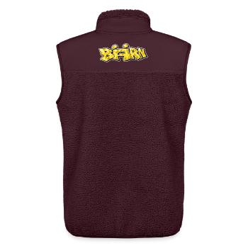 Bärn Graffiti - Unisex Sherpaweste von Stanley/Stella - Maroon - Hinten - AI Model Male 178 light (178cm)