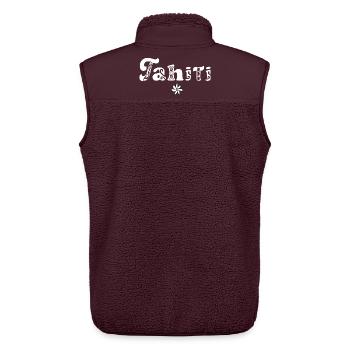 Tahiti (weiß) - Unisex Sherpaweste von Stanley/Stella - Maroon - Hinten - AI Model Male 178 light (178cm)
