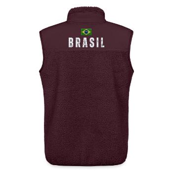 Ich liebe Brasilien, brasilianischen Stolz - Unisex Sherpaweste von Stanley/Stella - Maroon - Hinten - AI Model Male 178 light (178cm)