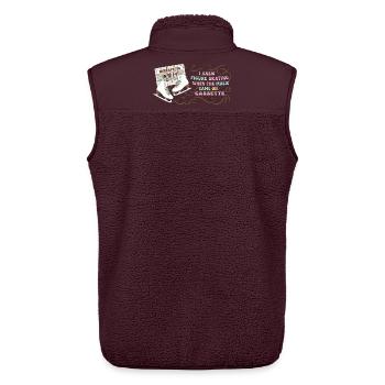 Eiskunstlauf Kassette 90er Nostalgie - Unisex Sherpaweste von Stanley/Stella - Maroon - Hinten - AI Model Male 178 light (178cm)
