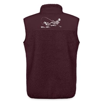 Well Shit Skeleton Lost Fish Fishing Halloween - Unisex Sherpaweste von Stanley/Stella - Maroon - Hinten - AI Model Male 178 light (178cm)