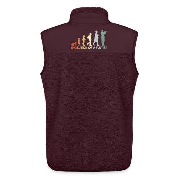 Vintage Flute Evolution - Unisex Sherpa Gilet by Stanley/Stella - maroon - Back - AI Model Male 178 light (178cm)