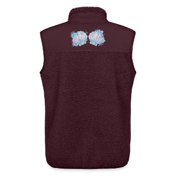 Meerjungfrau Karneval Kostüm Damen Fasching  - Unisex Sherpaweste von Stanley/Stella - Maroon - Hinten - AI Model Male 178 light (178cm)