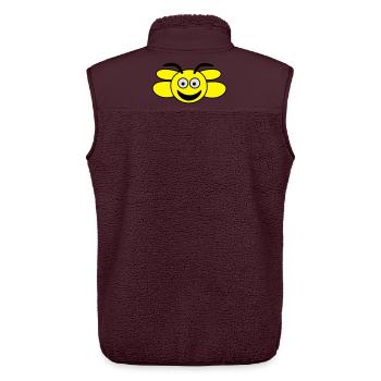 Biene - Unisex Sherpaweste von Stanley/Stella - Maroon - Hinten - AI Model Male 178 light (178cm)