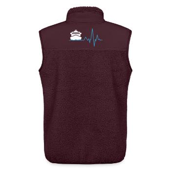 Cruise heartbeat - Unisex Sherpa Gilet by Stanley/Stella - maroon - Back - AI Model Male 178 light (178cm)