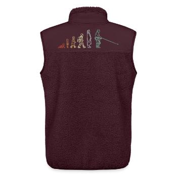 Entwicklung Angeln - Unisex Sherpaweste von Stanley/Stella - Maroon - Hinten - AI Model Male 178 light (178cm)
