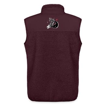 Chinesischer Drache mit Yin und Yang Symbol - Unisex Sherpaweste von Stanley/Stella - Maroon - Hinten - AI Model Male 178 light (178cm)