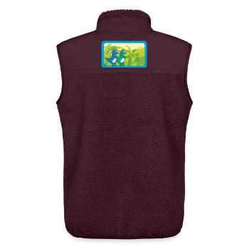 Baby Dinos T- Rex | Customisable - Unisex Sherpa Gilet by Stanley/Stella - maroon - Back - AI Model Male 178 light (178cm)