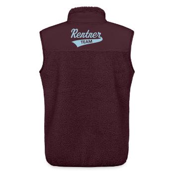 Pensioner Team (Senior Team / Sky Blue) - Unisex Sherpa Gilet by Stanley/Stella - maroon - Back - AI Model Male 178 light (178cm)