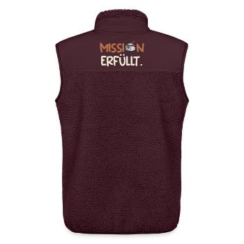 Küchenchef MISSION ERFÜLLT Lustiges - Unisex Sherpaweste von Stanley/Stella - Maroon - Hinten - AI Model Male 178 light (178cm)
