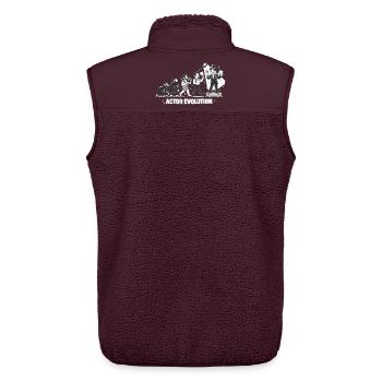 Actor Evolution: Vom Affen zum Schauspieler - Unisex Sherpaweste von Stanley/Stella - Maroon - Hinten - AI Model Male 178 light (178cm)
