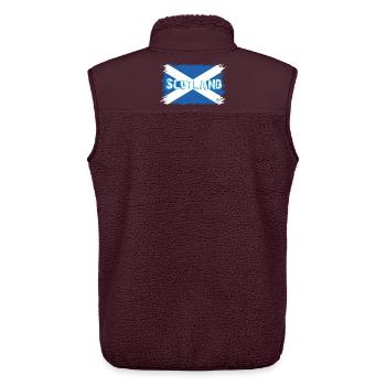 Schottische Flagge 2 - Unisex Sherpaweste von Stanley/Stella - Maroon - Hinten - AI Model Male 178 light (178cm)