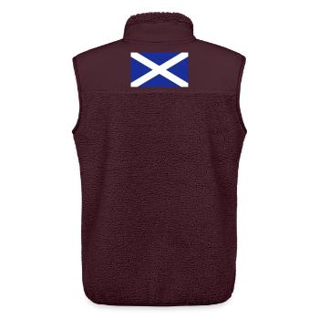 Schottland-Flagge - Unisex Sherpaweste von Stanley/Stella - Maroon - Hinten - AI Model Male 178 light (178cm)