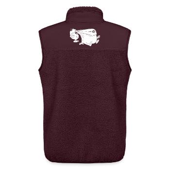 Weißes Monster Energiesauger - Unisex Sherpaweste von Stanley/Stella - Maroon - Hinten - AI Model Male 178 light (178cm)
