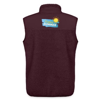 Mode Été : ON - Veste sans manches sherpa unisexe Stanley/Stella - maroon - Dos - AI Model Male 178 light (178cm)