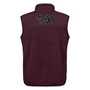 Team - Unisex Sherpa Gilet by Stanley/Stella - maroon - Back - AI Model Male 178 light (178cm)