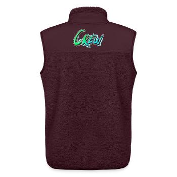 Crew - Unisex Sherpaweste von Stanley/Stella - Maroon - Hinten - AI Model Male 178 light (178cm)