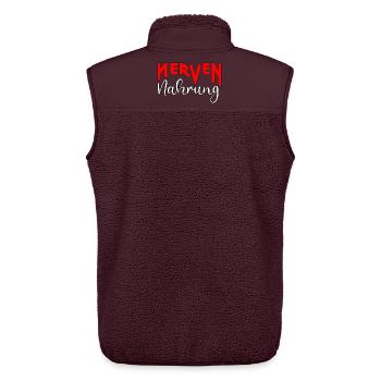 Nervennahrung - Unisex Sherpaweste von Stanley/Stella - Maroon - Hinten - AI Model Male 178 light (178cm)