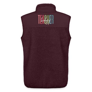 Biologie Lehrerin Schule Geschenk - Unisex Sherpaweste von Stanley/Stella - Maroon - Hinten - AI Model Male 178 light (178cm)