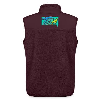 Team - Unisex Sherpa Gilet by Stanley/Stella - maroon - Back - AI Model Male 178 light (178cm)