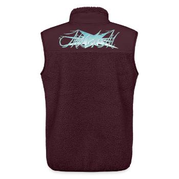 MOM Stern - Unisex Sherpaweste von Stanley/Stella - Maroon - Hinten - AI Model Male 178 light (178cm)
