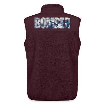 Bomber B-1B Lancer - Unisex Sherpaweste von Stanley/Stella - Maroon - Hinten - AI Model Male 178 light (178cm)