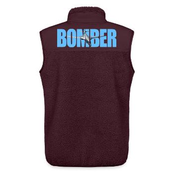 Bomber B-1B Lancer - Unisex Sherpaweste von Stanley/Stella - Maroon - Hinten - AI Model Male 178 light (178cm)