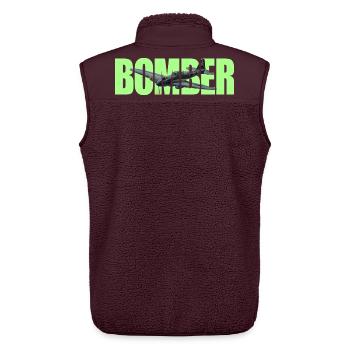Bomber IL-2 - Unisex Sherpaweste von Stanley/Stella - Maroon - Hinten - AI Model Male 178 light (178cm)